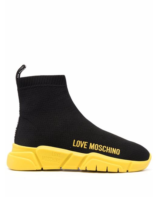 Love Moschino logo-print sock trainers