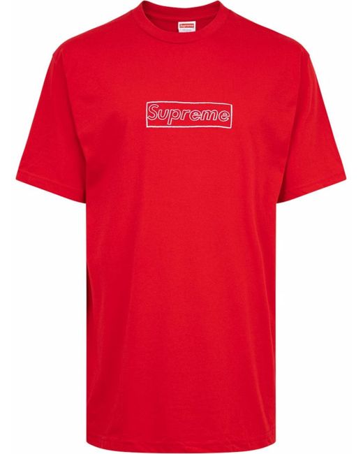 Supreme x KAWS chalk logo T-shirt