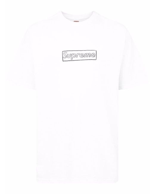 Supreme x KAWS chalk logo T-shirt