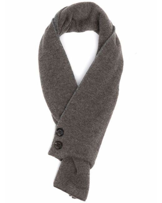 Moorer wraparound button-up cashmere scarf