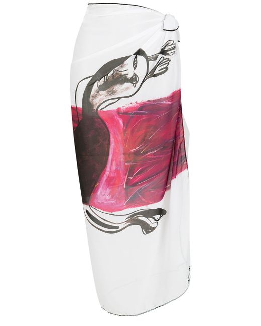 Amir Slama printed beach skirt