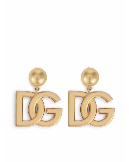 Dolce & Gabbana logo clip-on earrings