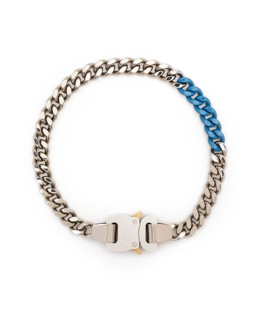 1017 Alyx 9Sm two-tone buckle curb chain necklace