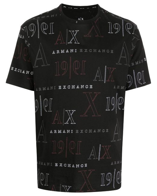 Armani Exchange all-over logo-print T-shirt
