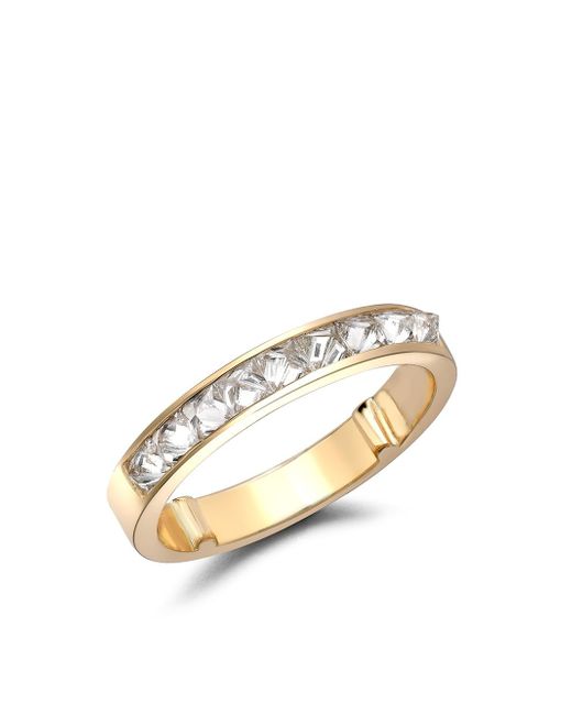 Pragnell 18kt yellow RockChic half-eternity diamond ring