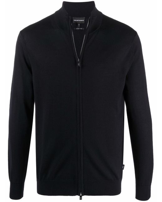 Emporio Armani zip-up knitted jumper
