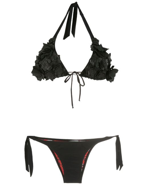 Amir Slama floral-detail triangle bikini set