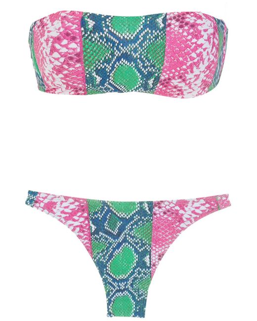 Amir Slama snakeskin-print bikini set