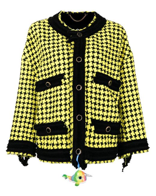 Cool T.M houndstooth pattern button-up jacket
