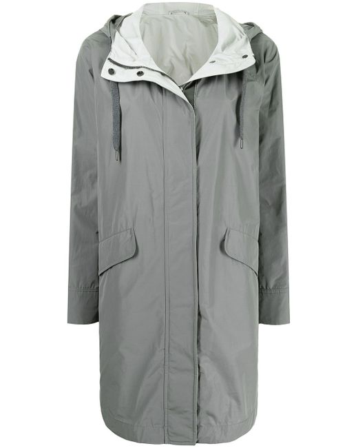 Brunello Cucinelli side-slit hooded coat