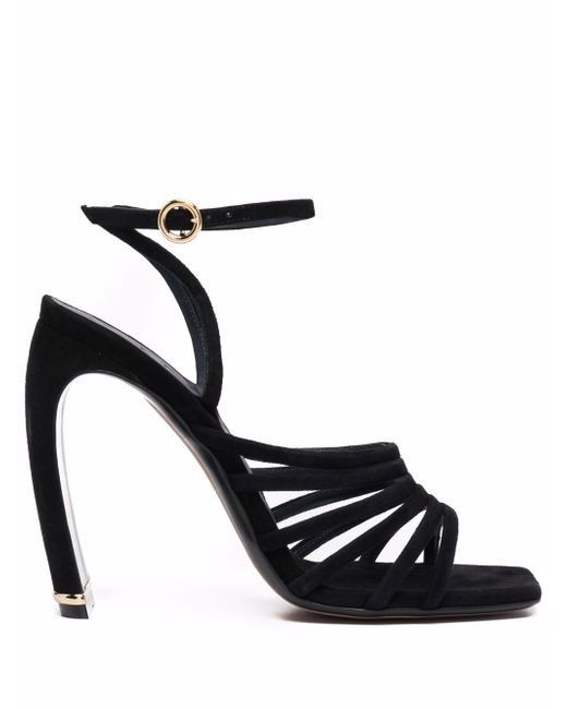 Lanvin square-toe suede heeled sandals