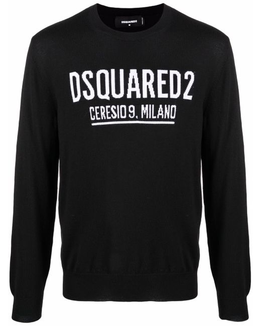 Dsquared2 logo intarsia-knit jumper