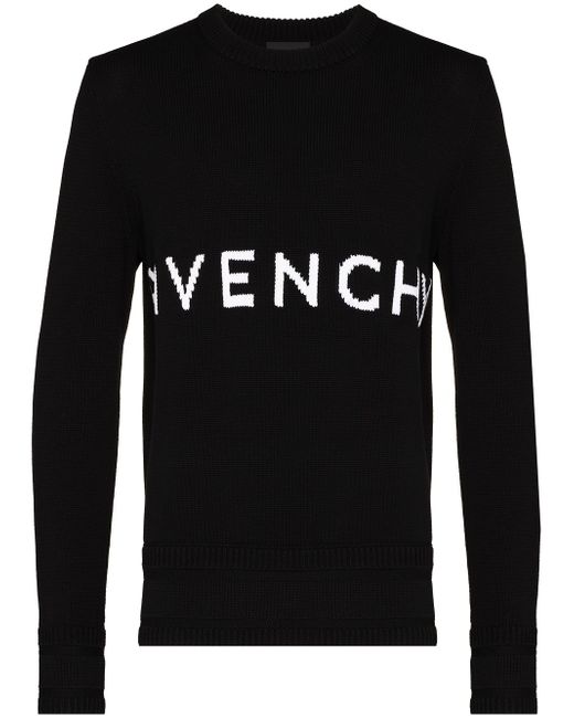 Givenchy logo-intarsia crew-neck jumper