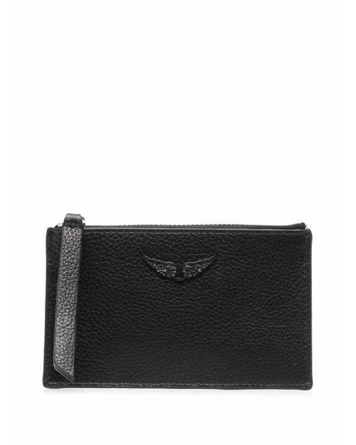 Zadig & Voltaire grained-leather zipped wallet
