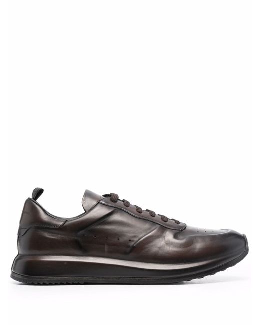 Officine Creative Race Lux panelled low-top leather sneakers