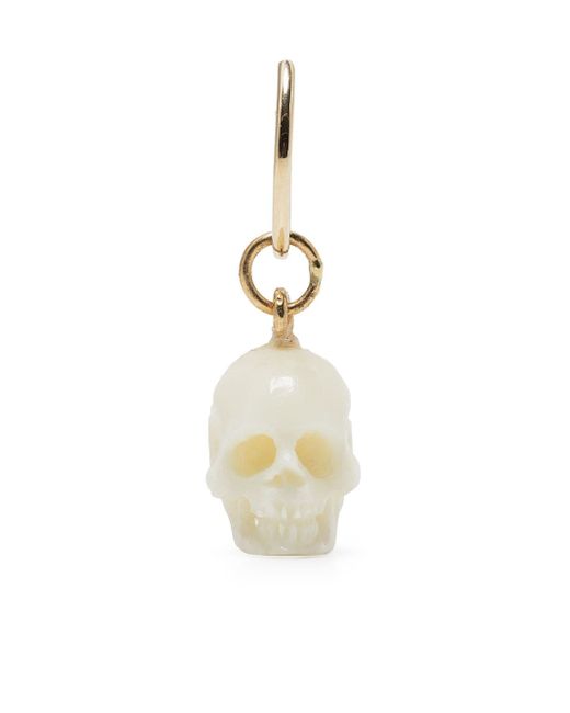 M Cohen skull pendant earring