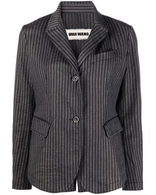 Uma Wang stripe-print buttoned blazer