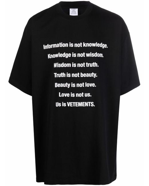 Vetements slogan-print T-shirt
