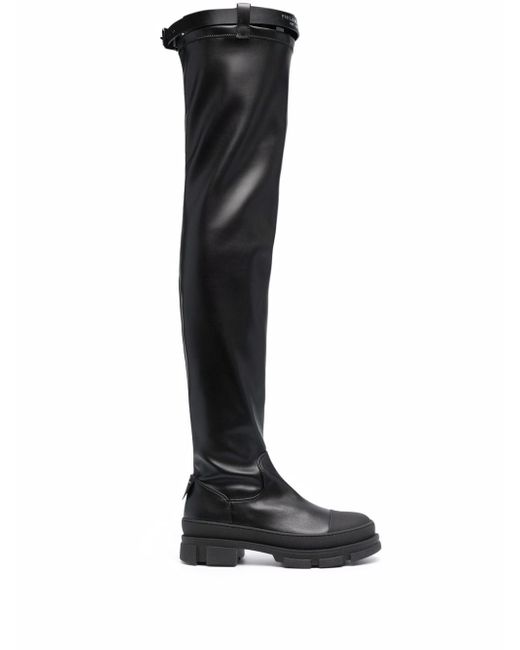 Philosophy di Lorenzo Serafini belted thigh-high leather boots