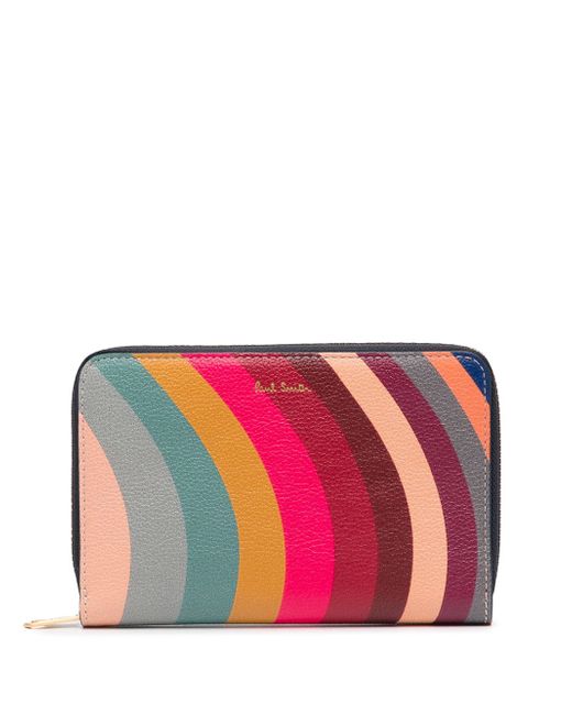Paul Smith wave-striped zipped purse