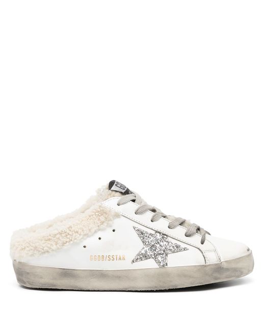 Golden Goose Superstar shearling-lined lace-up trainers