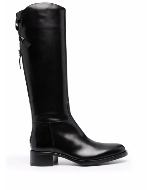 Sartore rear-zip knee length boots