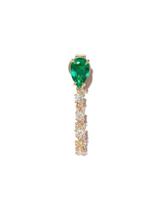 Anita Ko 18kt emerald loop earring