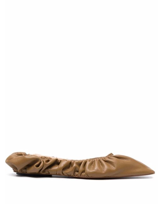 Nanushka square-toe ballerina shoes
