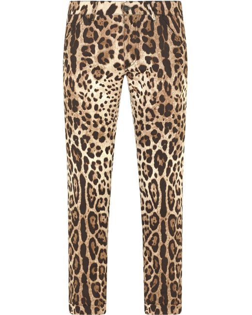 Dolce & Gabbana leopard print skinny jeans