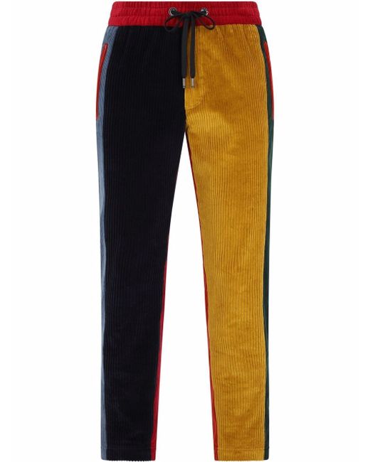 Dolce & Gabbana colour-block drawstring trousers