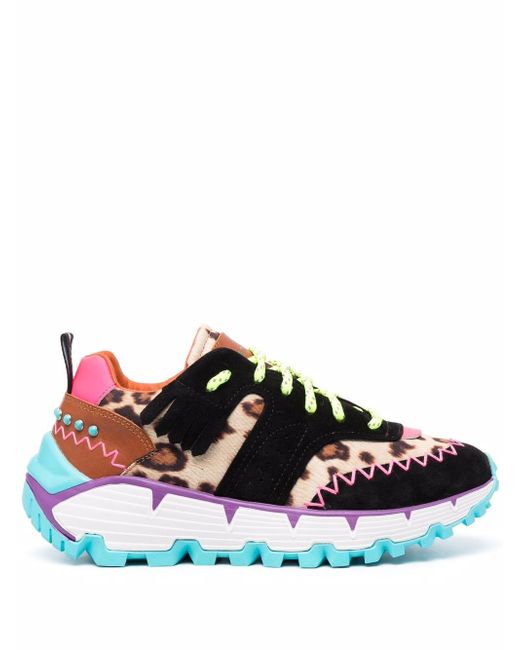 Etro animal-print lace-up sneakers