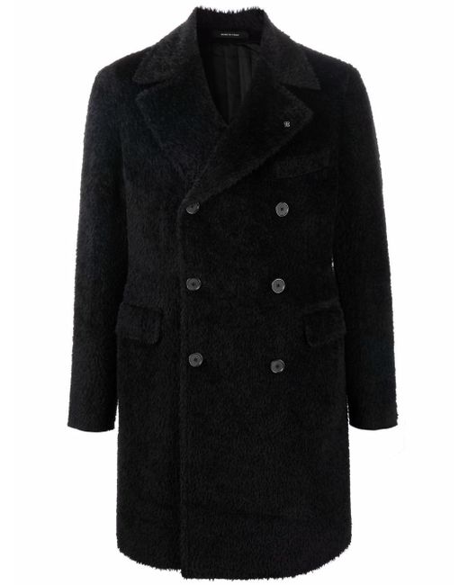 Tagliatore double-breasted faux-fur coat