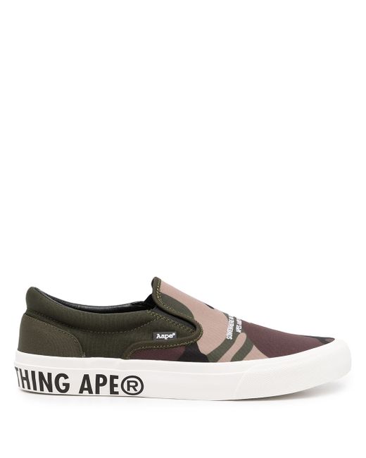 Aape By *A Bathing Ape® BY A BATHING APE logo-print slip-on sneakers