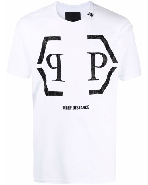 Philipp Plein hexagon logo cotton T-shirt