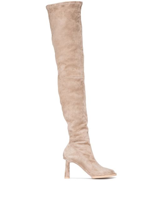 Jacquemus over-the-knee contrasting toe boots