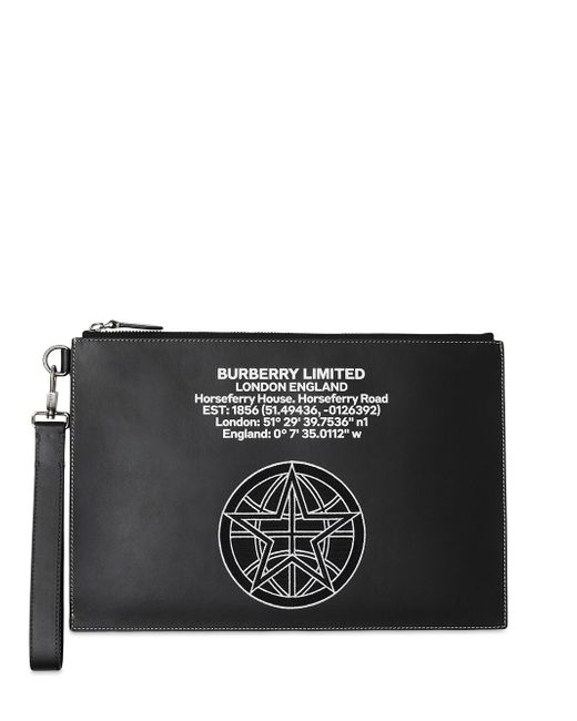 Burberry badge-appliqué clutch bag