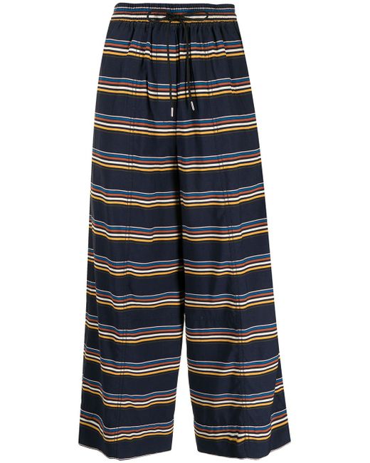 Paul Smith stripe print wide leg trousers
