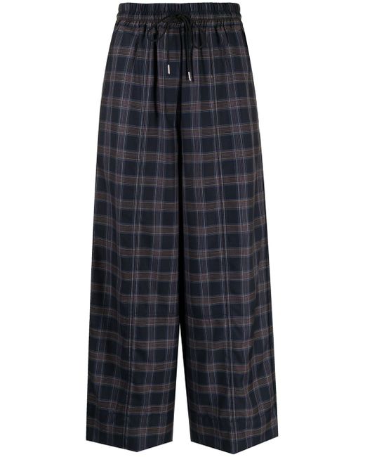 Paul Smith checked wide leg trousers