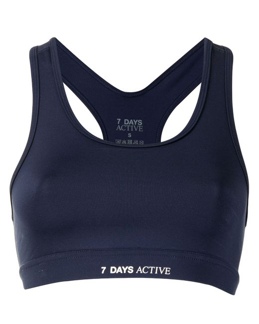 7 Days Active logo-print sports bra