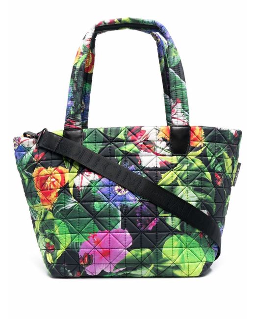 VeeCollective quilted floral-print tote