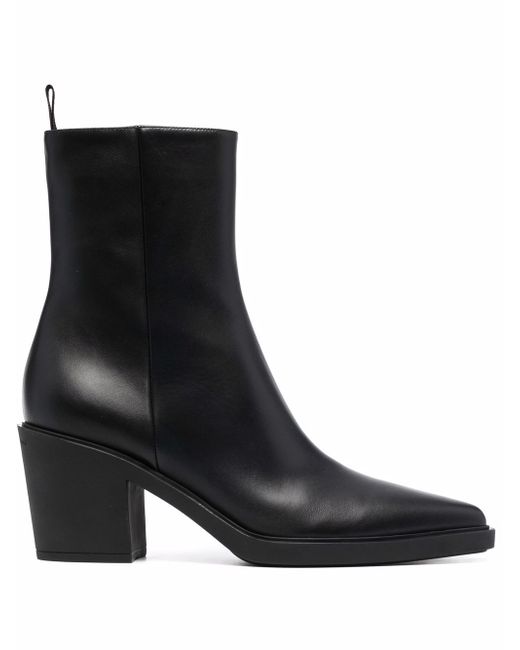 Gianvito Rossi Dylan leather ankle boots
