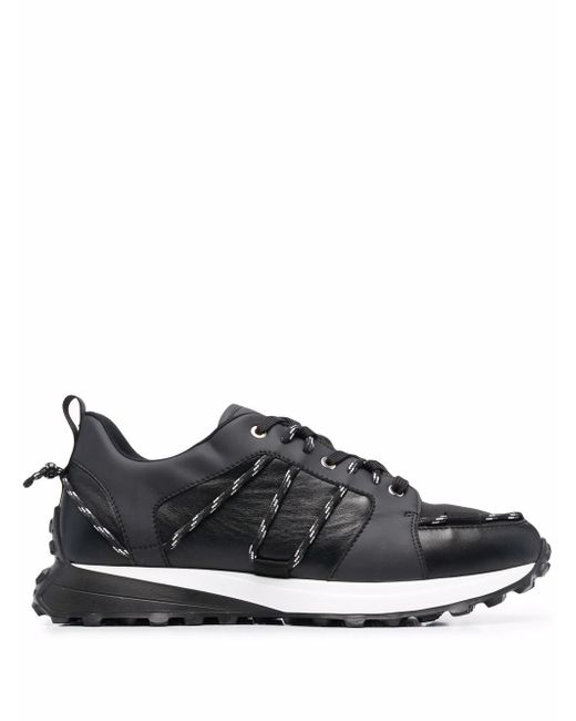Canali lace-up detail low top sneakers