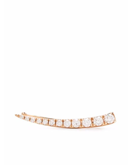 Djula 18kt rose gold Cascade Crimped diamond earring
