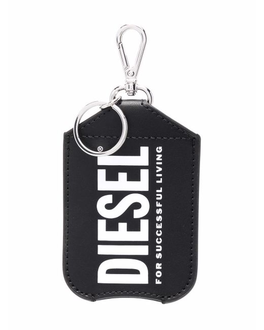 Diesel Taskbottle faux-leather keyring