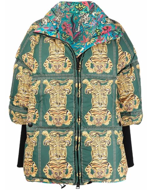 La Double J. St. Moritz tiger print puffer jacket