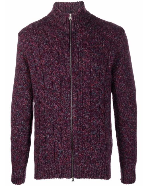 Etro cable knit zipped cardigan