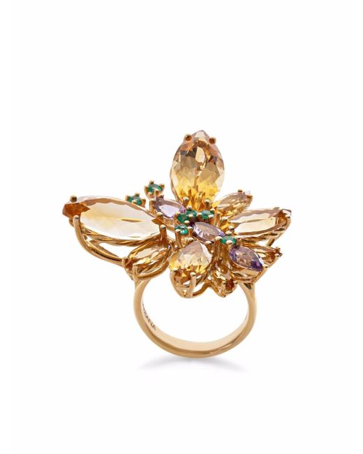 Dolce & Gabbana 18kt yellow Spring gemstone ring