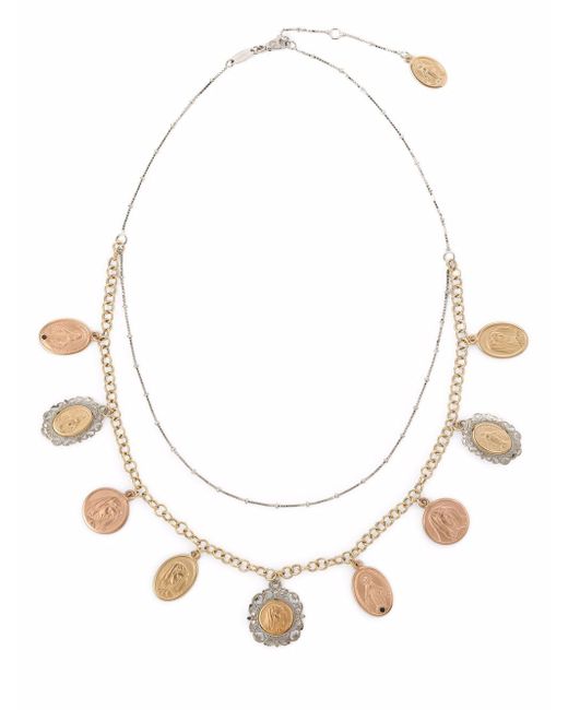 Dolce & Gabbana 18kt Sicily medallion sapphire necklace
