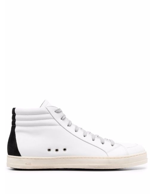P448 leather hi-top trainers