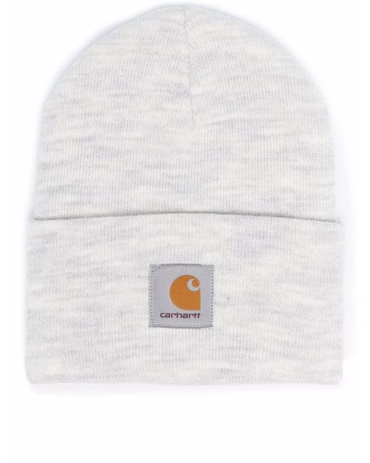 Carhartt Wip logo-patch knitted beanie